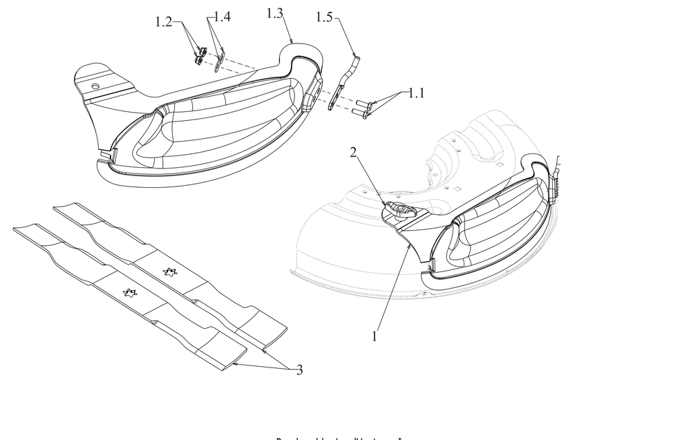Mulch Attachment Diagram and Parts List for 19B30005100 46Inch Cub Cadet Lawn Tractor